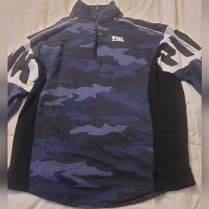 Pink quart zip up sweat shirt